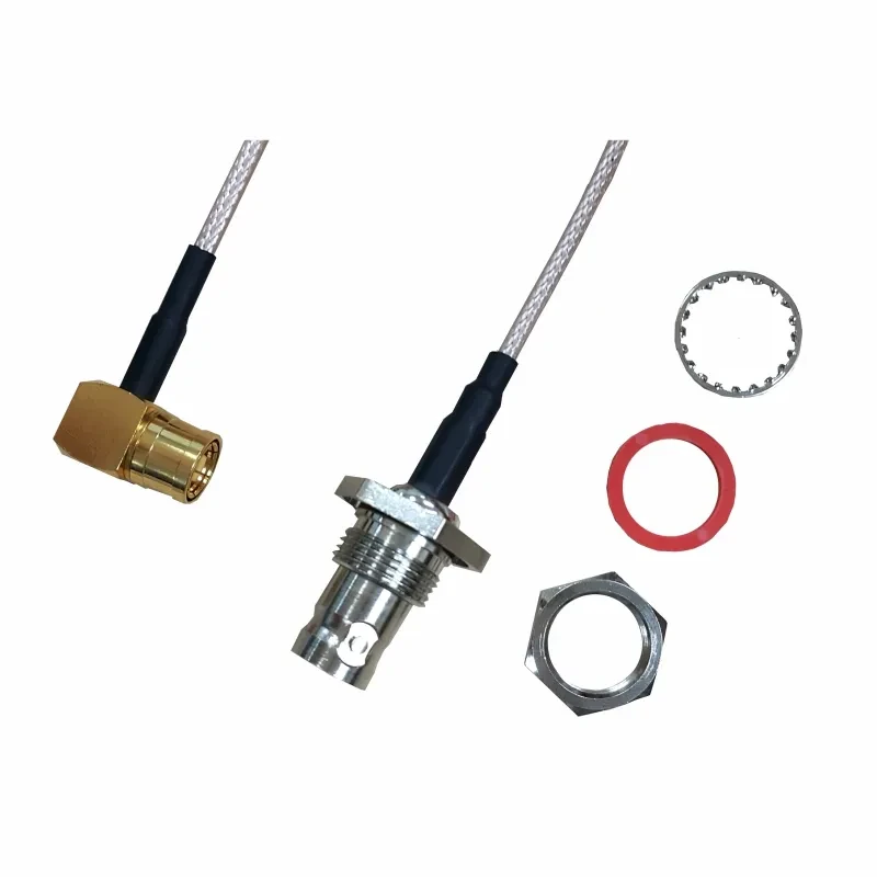 BNC Jack Panel Bulkhead to SMZ Right Angle Jack RG